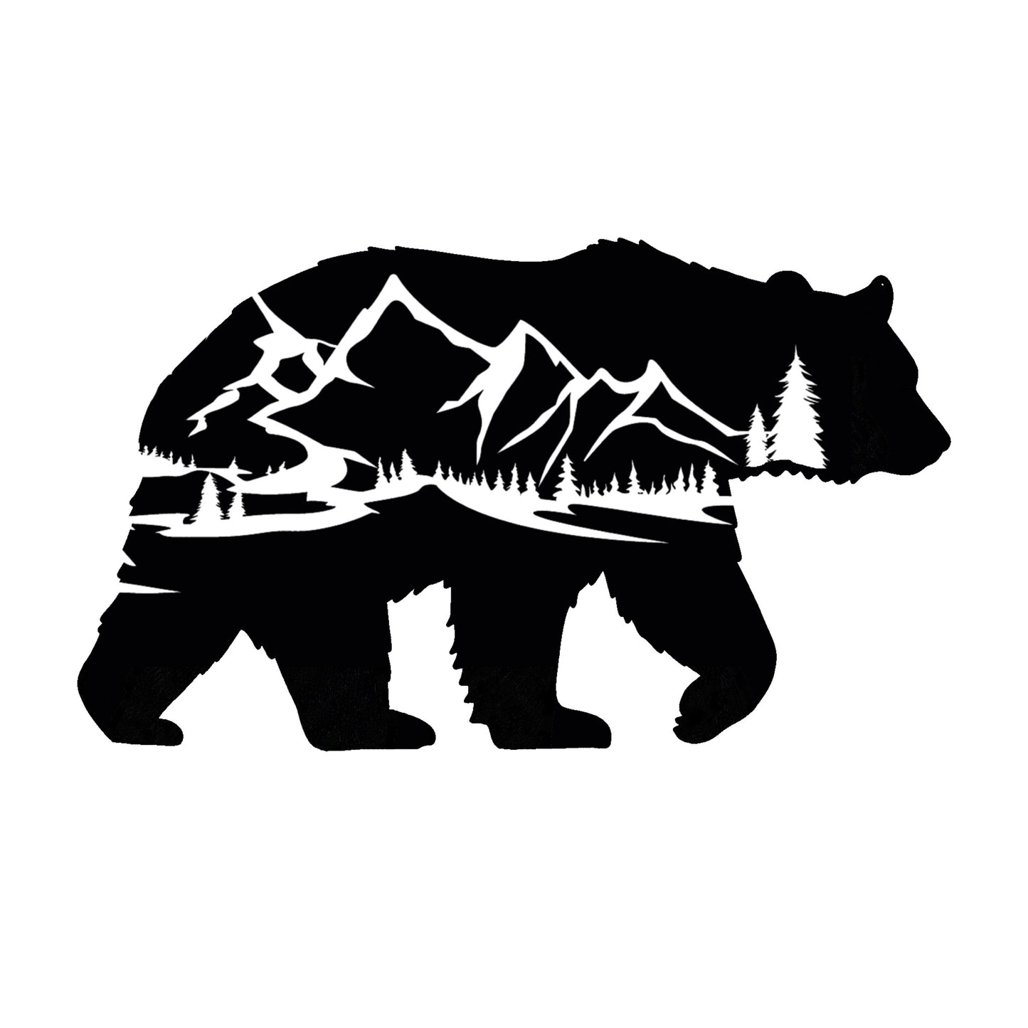 Bear with Mountains - Hitch Cover Design