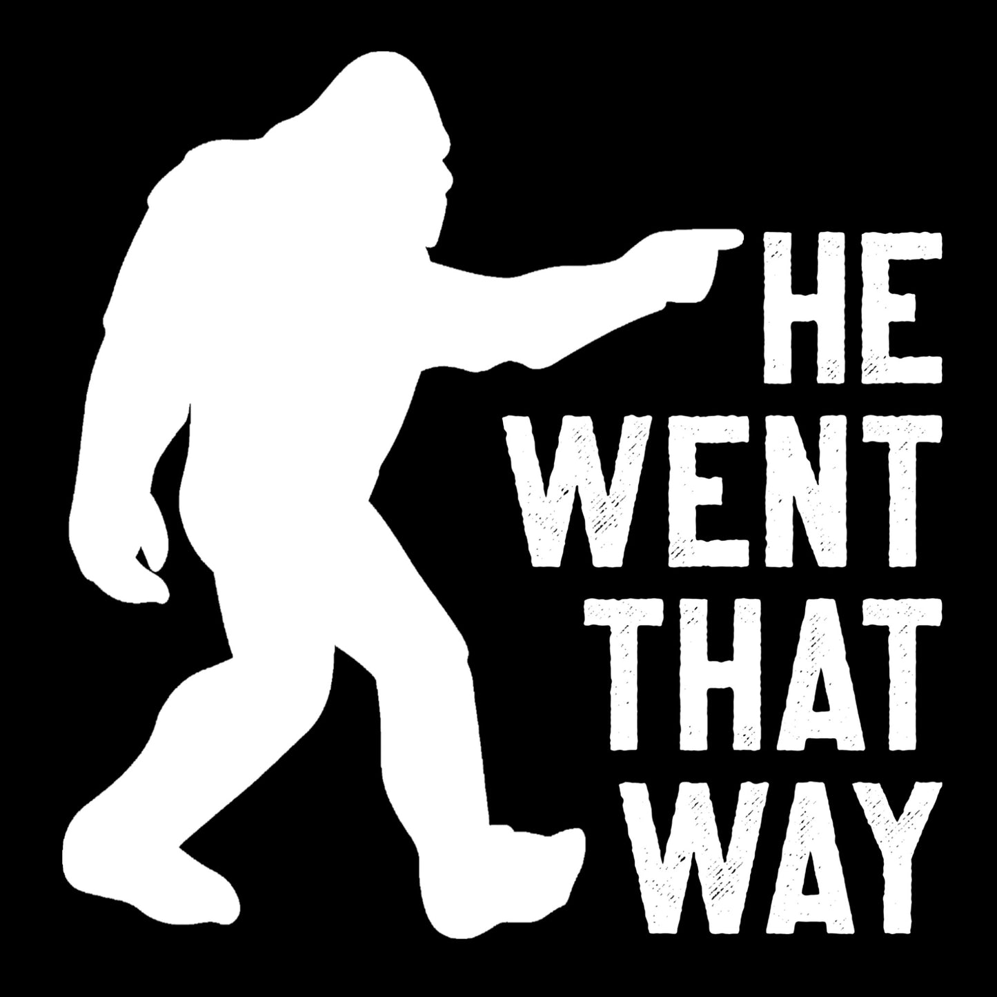 Bigfoot He Went That Way - Hitch Cover Design