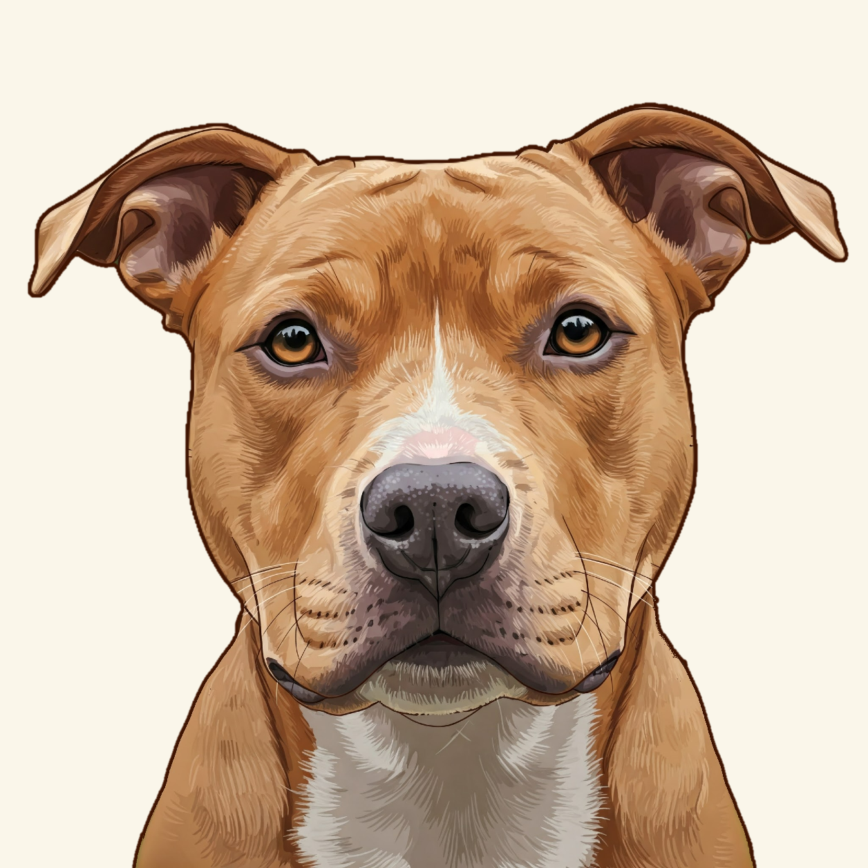 Brown Pitbull - Hitch Cover Design