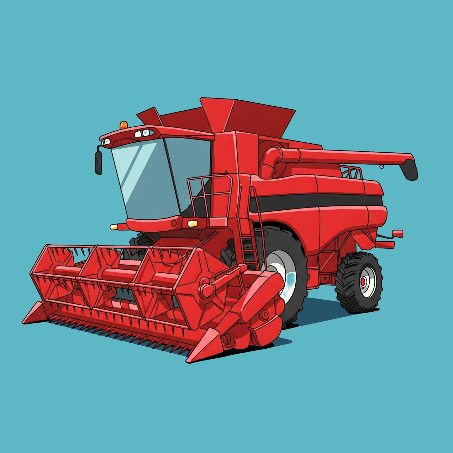 Team Case Combine Harvester - Hitch Cover Design