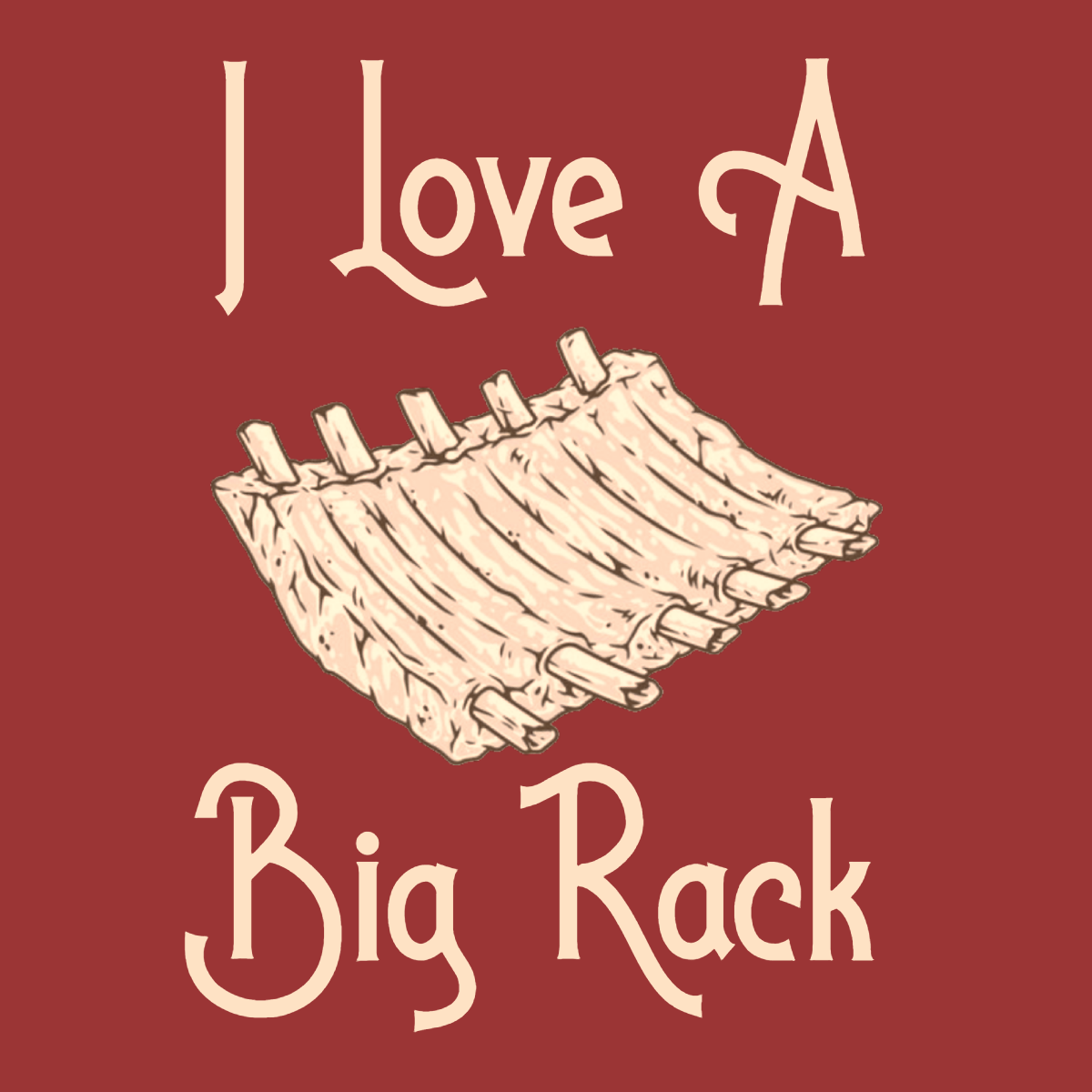 I Love A Big Rack BBQ - Hitch Cover Design