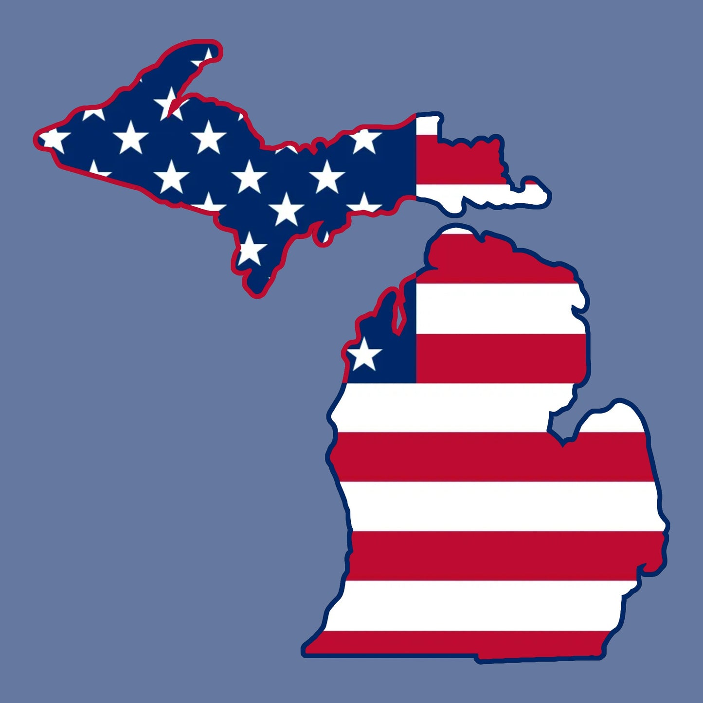 Michigan America Flag - Hitch Cover Design