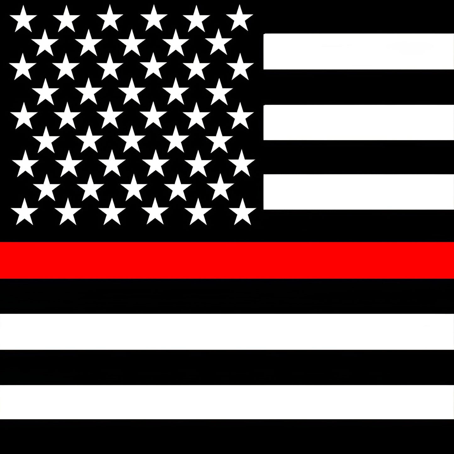 Thin Red Line Flag - Hitch Cover Design