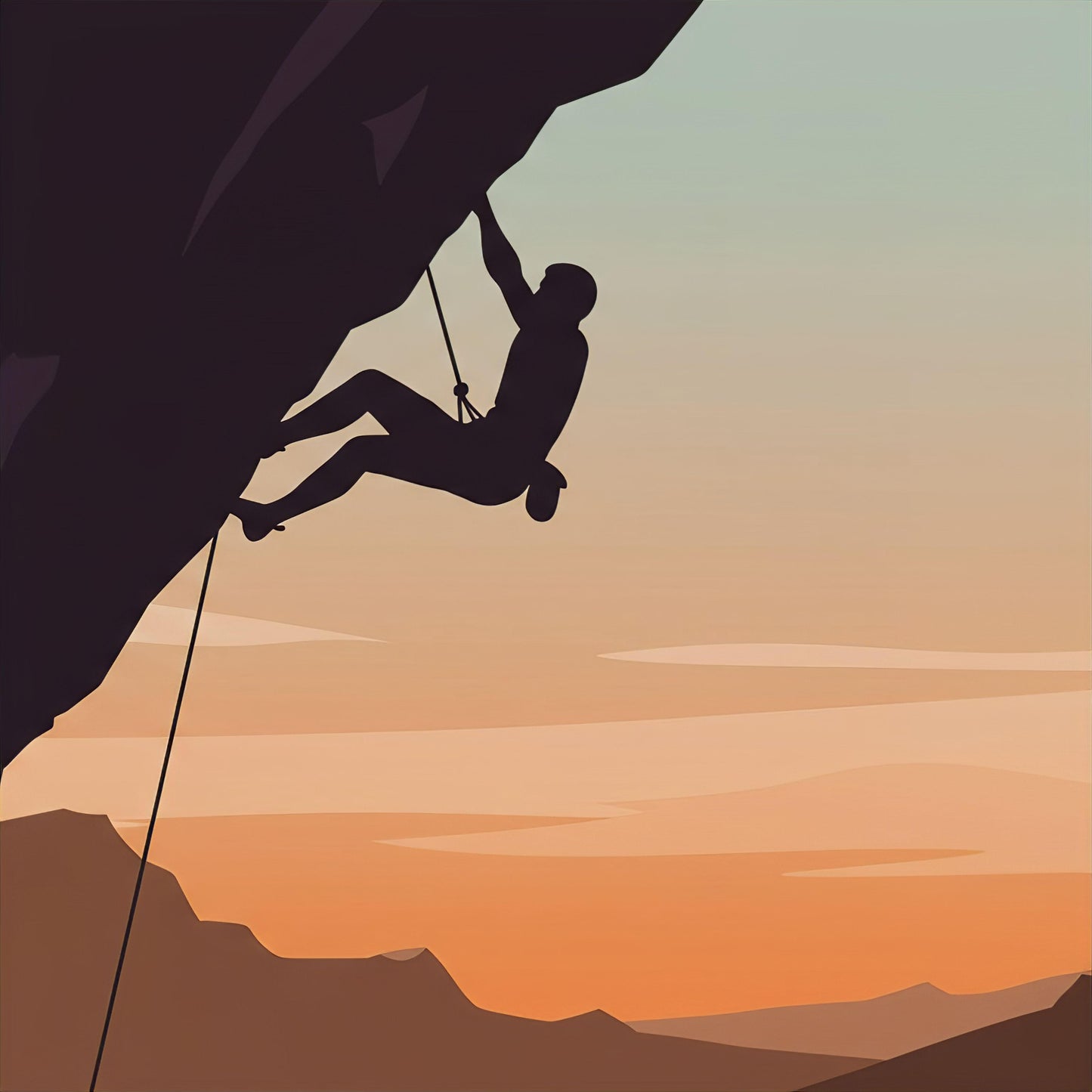 Rock Climbing Scene - Hitch Cover Design