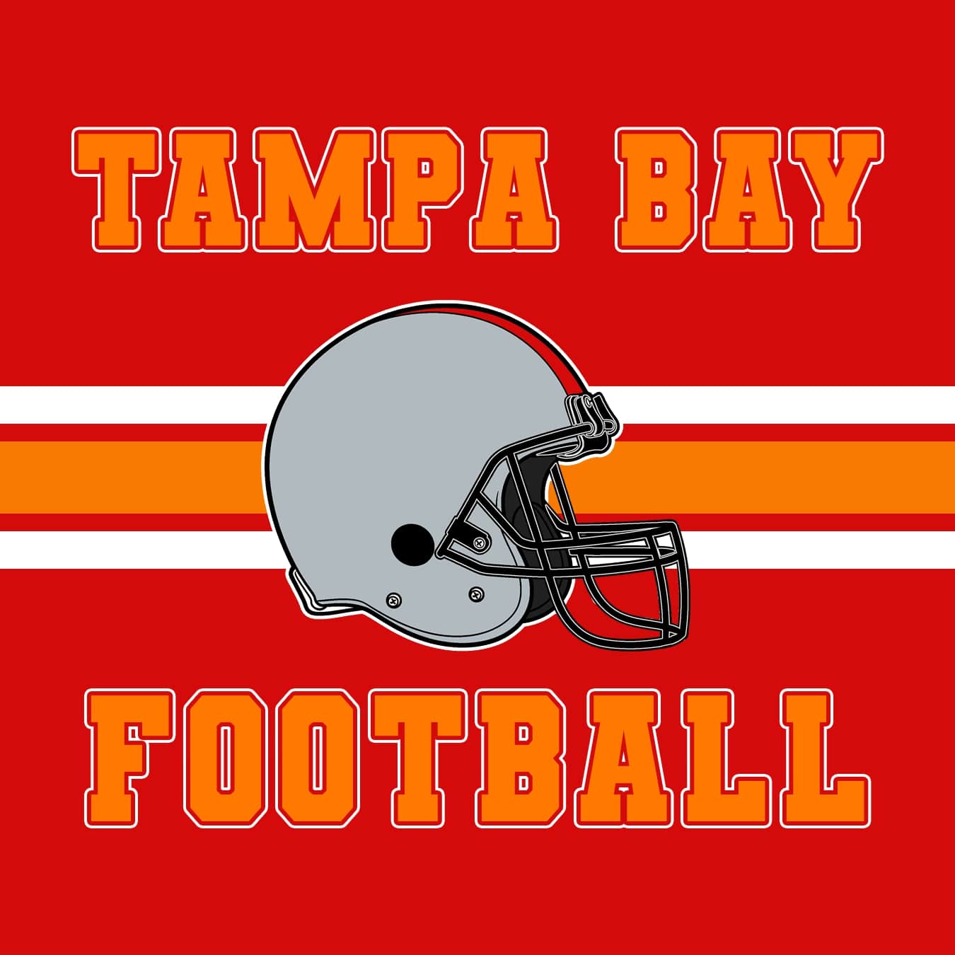 Tampa Bay Football Orange Stripe