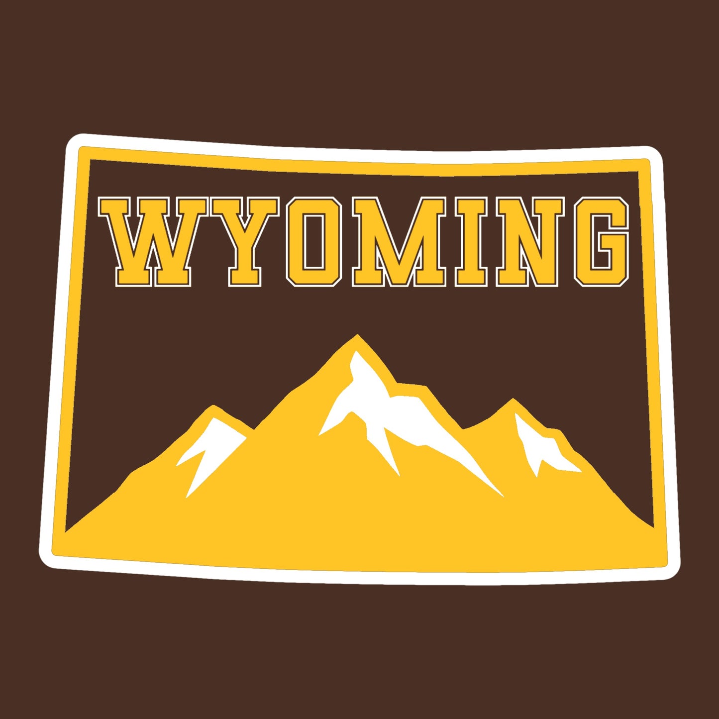 Wyoming with Mountains- Hitch Cover Design