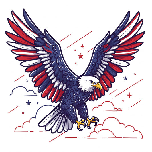 Bald Eagle Patriotic - Hitch Cover Design