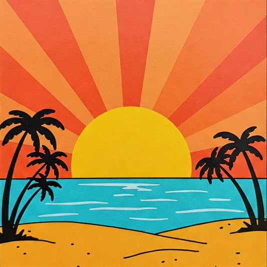 Beach Sunset - Hitch Cover Design