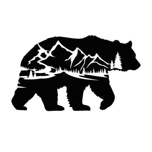 Bear with Mountains - Hitch Cover Design