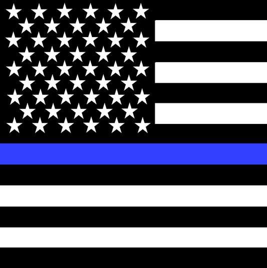 Blue Lives Matter Flag - Hitch Cover Design