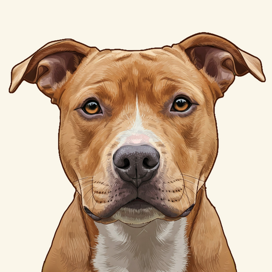 Brown Pitbull - Hitch Cover Design