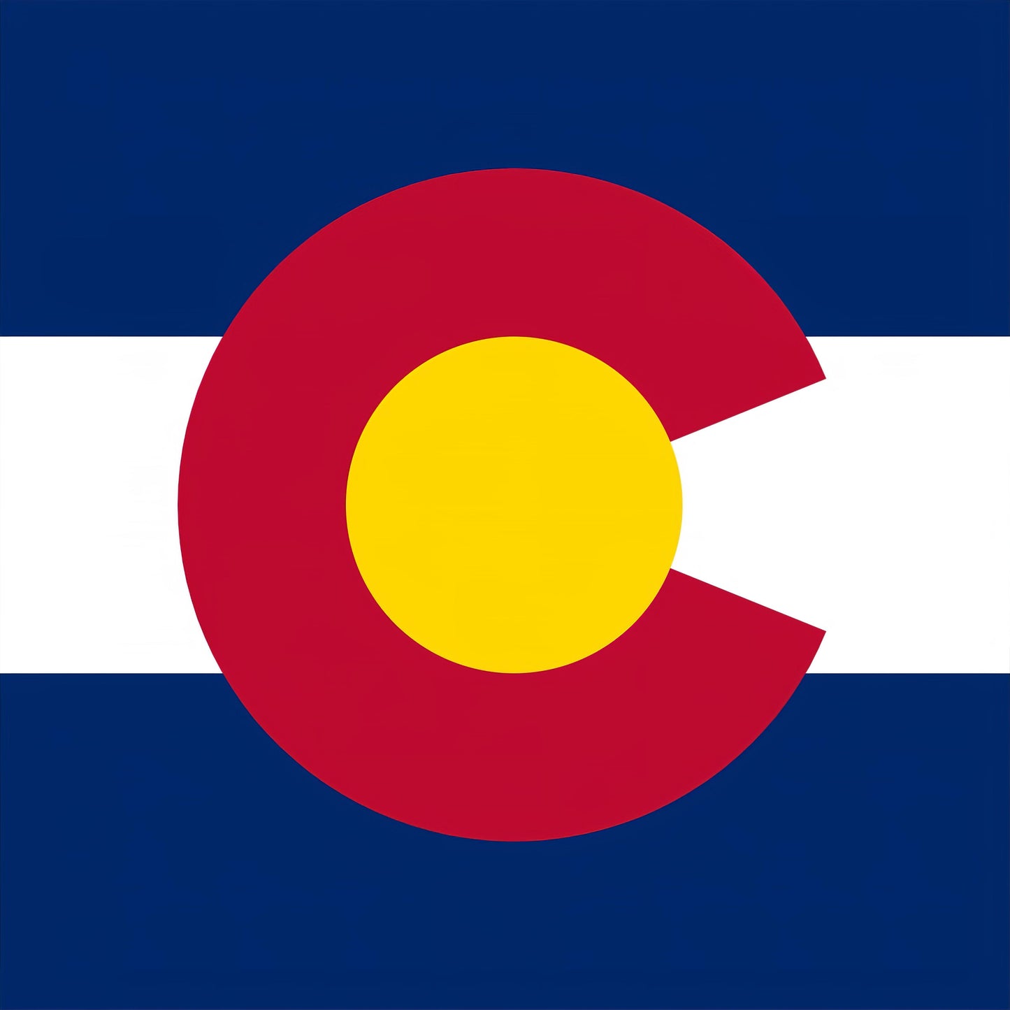 Colorado Flag Square - Hitch Cover Design