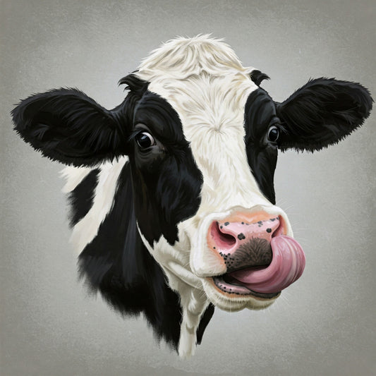 Cow with Tongue Out - Hitch Cover Design