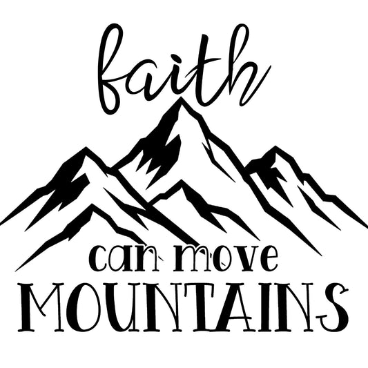 Faith Can Move Mountains - Hitch Cover Design