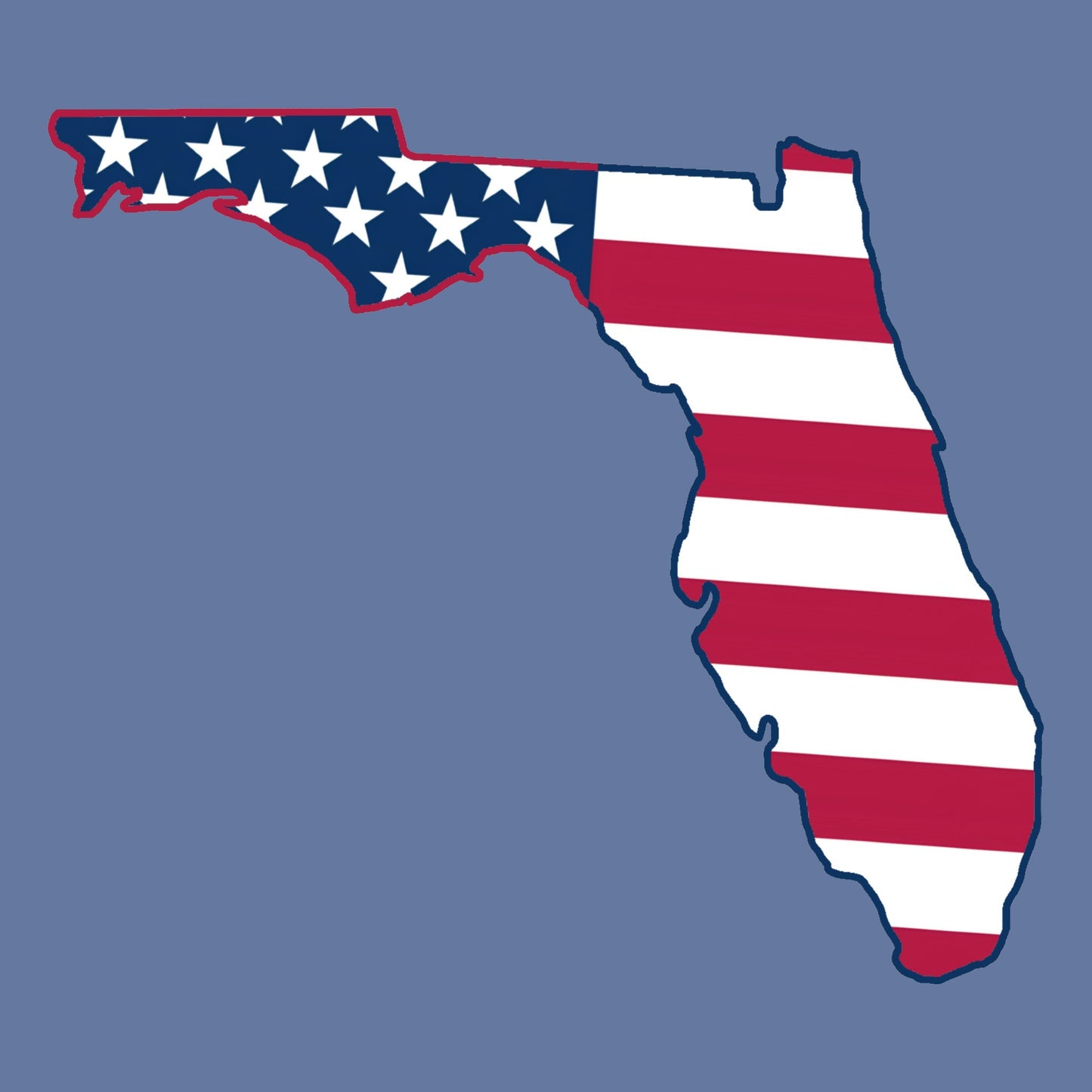 Florida America Flag - Hitch Cover Design