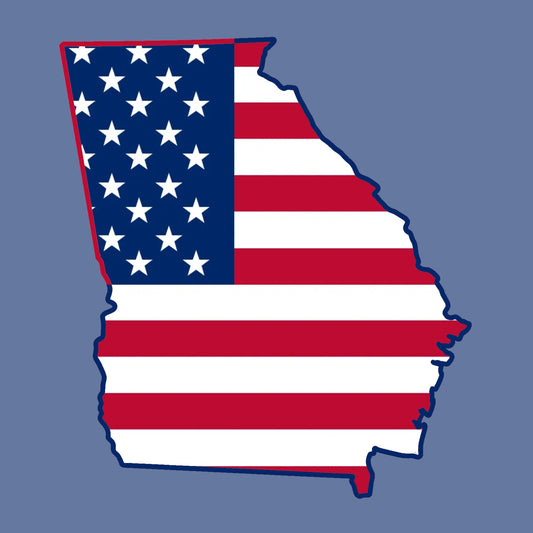 Georgia America Flag - Hitch Cover Design