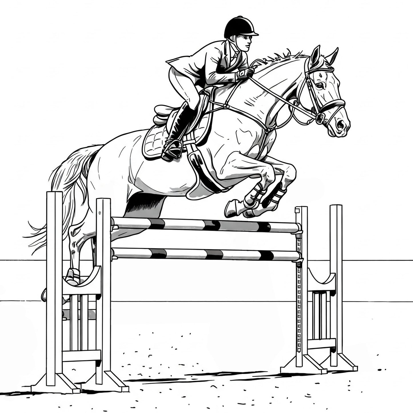 Horse Jumping Scene - Hitch Cover Design