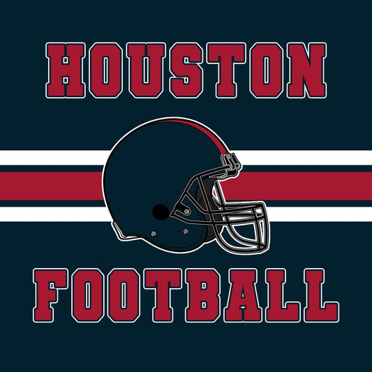 Houston Football Blue Black Mask