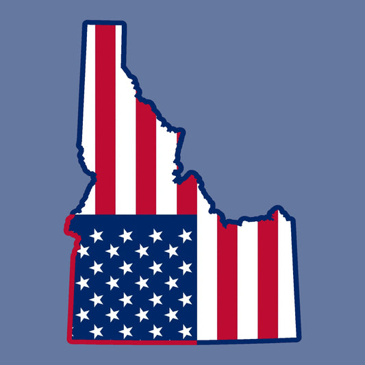 Idaho America Flag - Hitch Cover Design