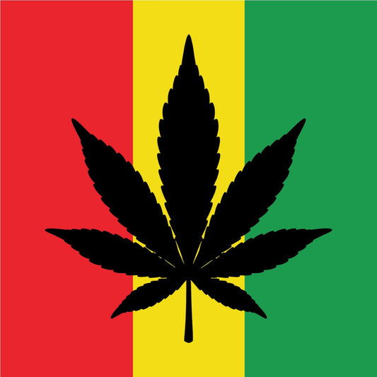 Marijuana Leaf Rasta Colors 1