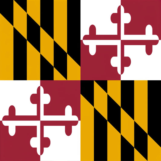 Maryland Flag Square - Hitch Cover Design
