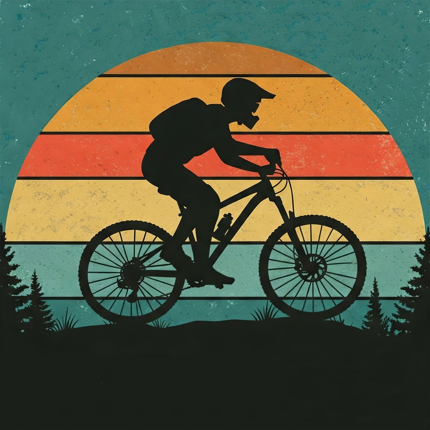 Mountain Biking Scene - Hitch Cover Design