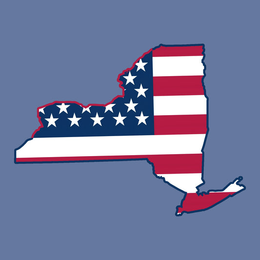 New York America Flag - Hitch Cover Design