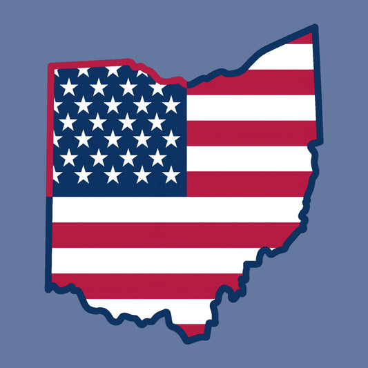 Ohio America Flag - Hitch Cover Design