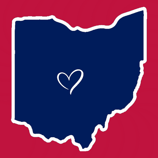 Ohio Outline with Capital - Hitch Cover Design