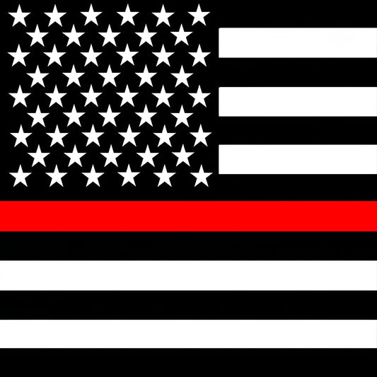 Thin Red Line Flag - Hitch Cover Design