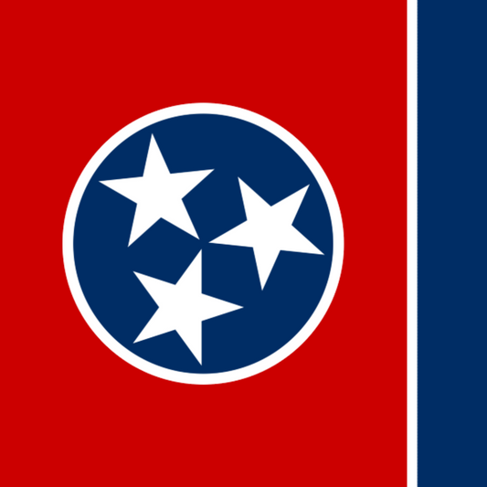 Tennessee Flag Square - Hitch Cover Design