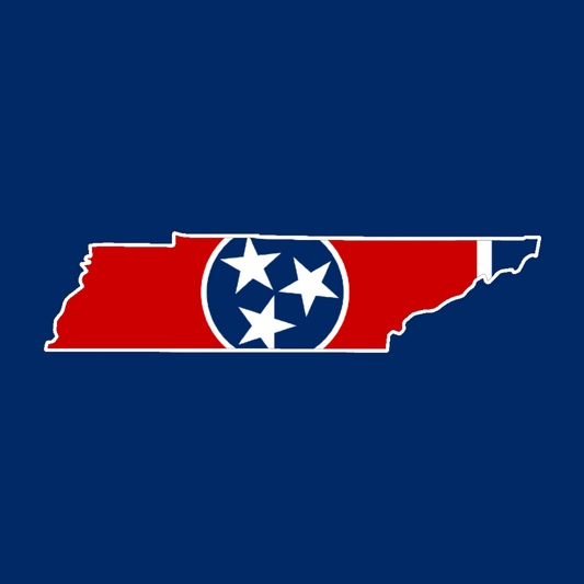 Tennessee Outline with Flag - Hitch Cover Design
